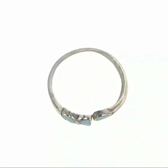 925 TOE RING XS STERLING SILVER BUTTERFLY STONE OPEN - Picture 8 of 8